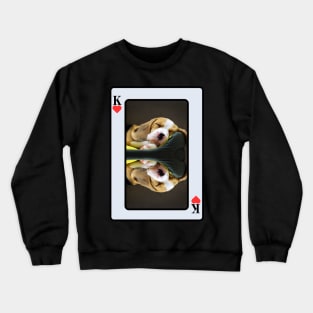 Beagle King Of Hearts Crewneck Sweatshirt